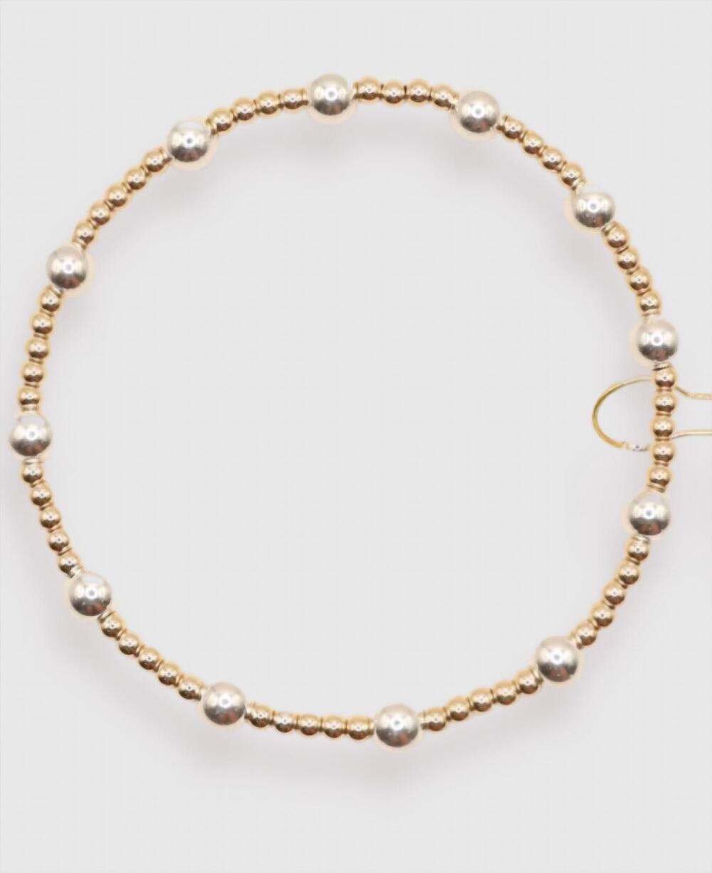 NEW BEADED BLONDES women's lively bracelet in gold w/ silver